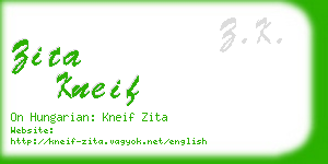 zita kneif business card